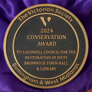 The Victorian Society Conservation Award 2024 Plaque
